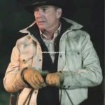 Yellowstone Season 5 | John Dutton White Cream Leather Jacket