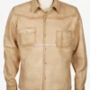 Yellowstone Season 5 John Dutton White Cream Leather Jacket (3)