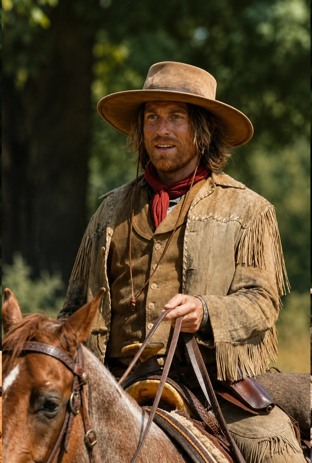 Yellowstone 1883 Ennis Cowboy Brown Fringe Leather Jacket - Image 3
