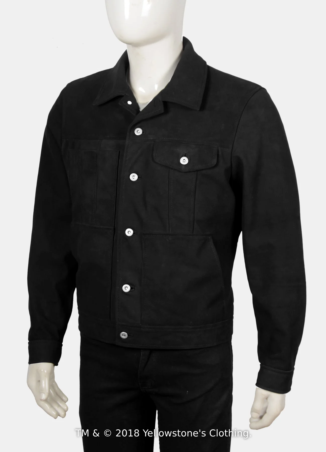 Rip Wheeler Black Suede Leather Jacket Yellowstone TWA (5)