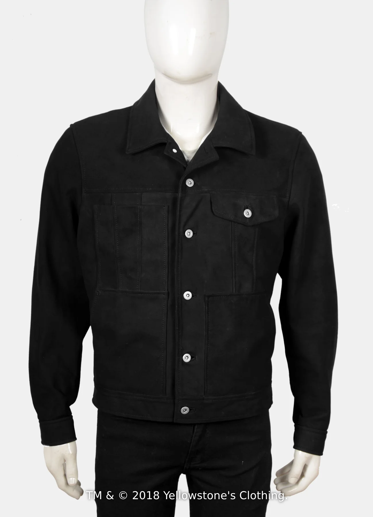 Rip Wheeler Black Suede Leather Jacket Yellowstone TWA (7)