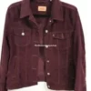 The Ranch Abbys Burgundy Denim Jacket (1)