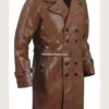 Yellowstone Origin 1883 James Dutton Brown Leather Trench Coat (3)