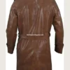 Yellowstone Origin 1883 James Dutton Brown Leather Trench Coat (4)