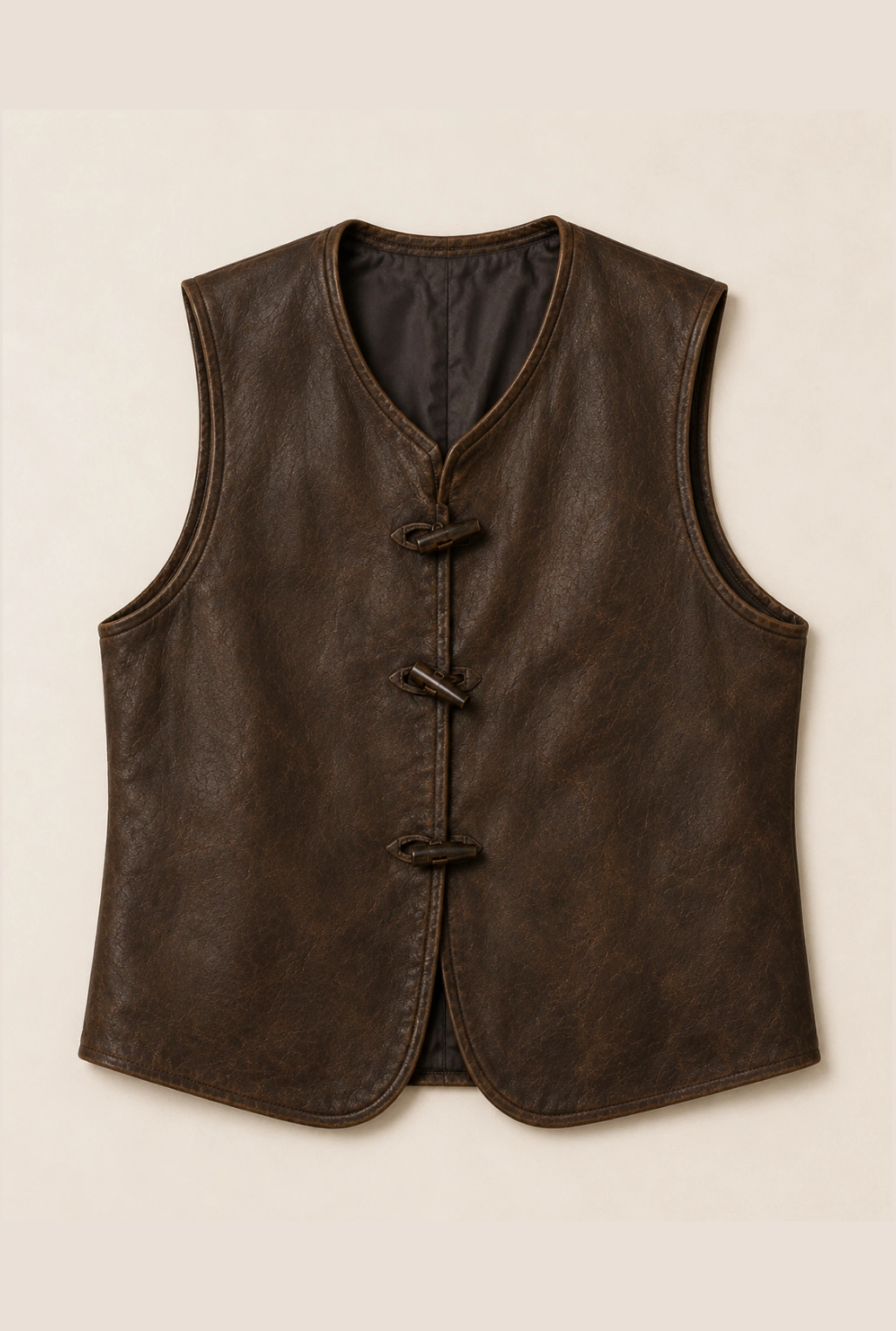 Josef Brown Leather Vest
