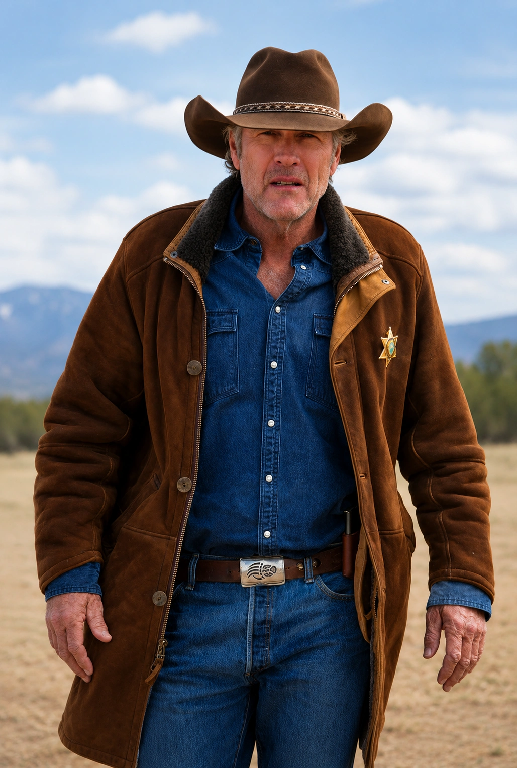 Robert Taylor Walt Longmire Brown Coat