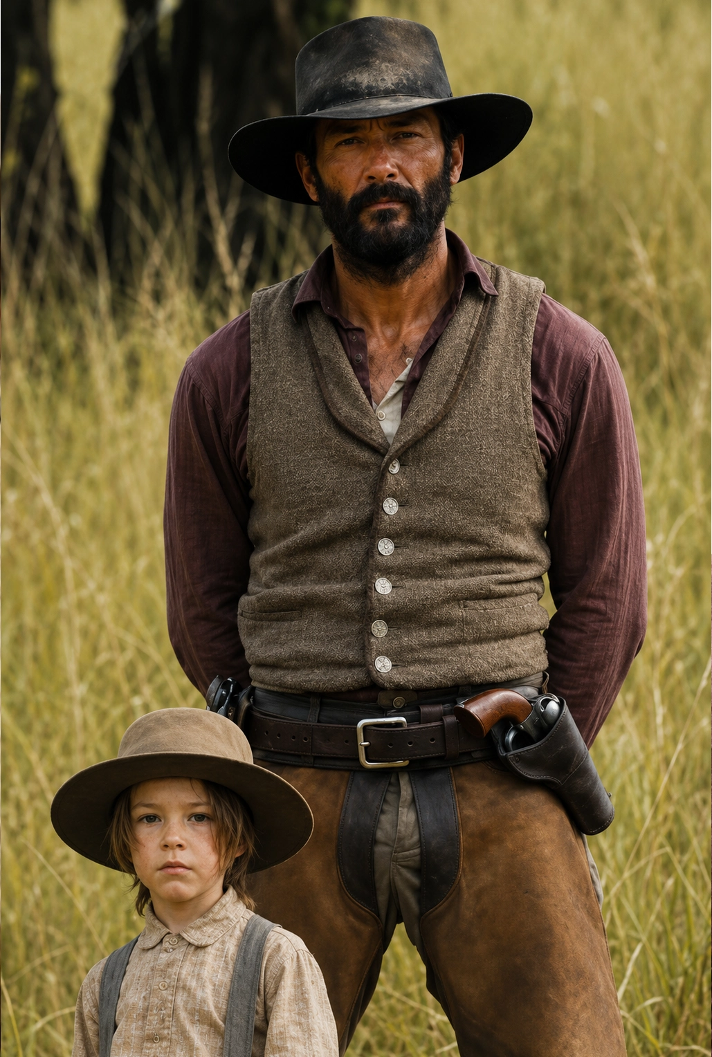 Yellowstone 1883 James Dutton Beige Cotton Vest