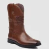 Comfortable High-Leg Pointed Retro Western Cowboy Boots for Men (1)