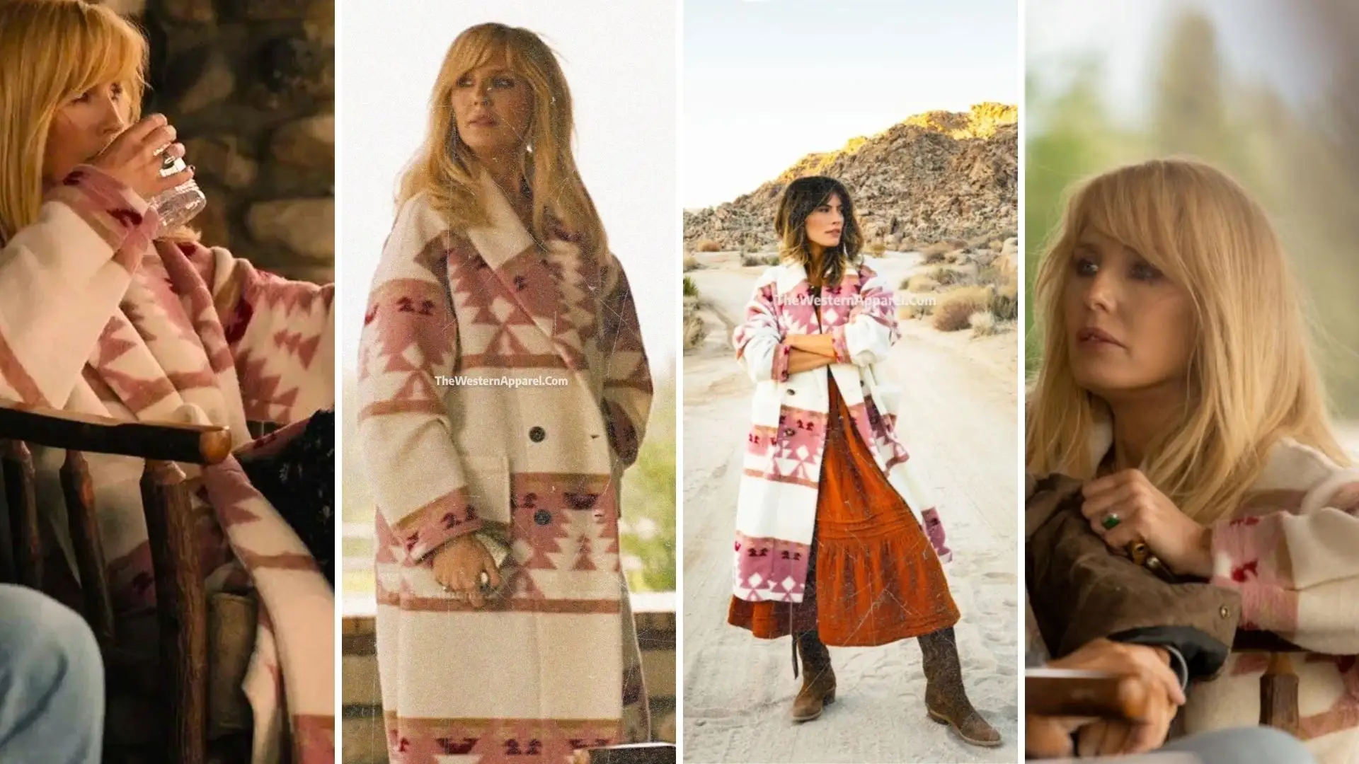 How to Dress Like Yellowstone Beth Dutton Pink Coat