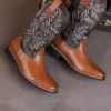 Men’s Fashion High Top Western Boots with Embroidered Print (7)