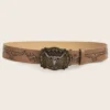 Retro Cowboy Wind Belt with Western Buckle (1)