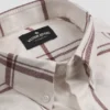 Men's Oakridge Brown & White Tartan Brushed Flannel Shirt
