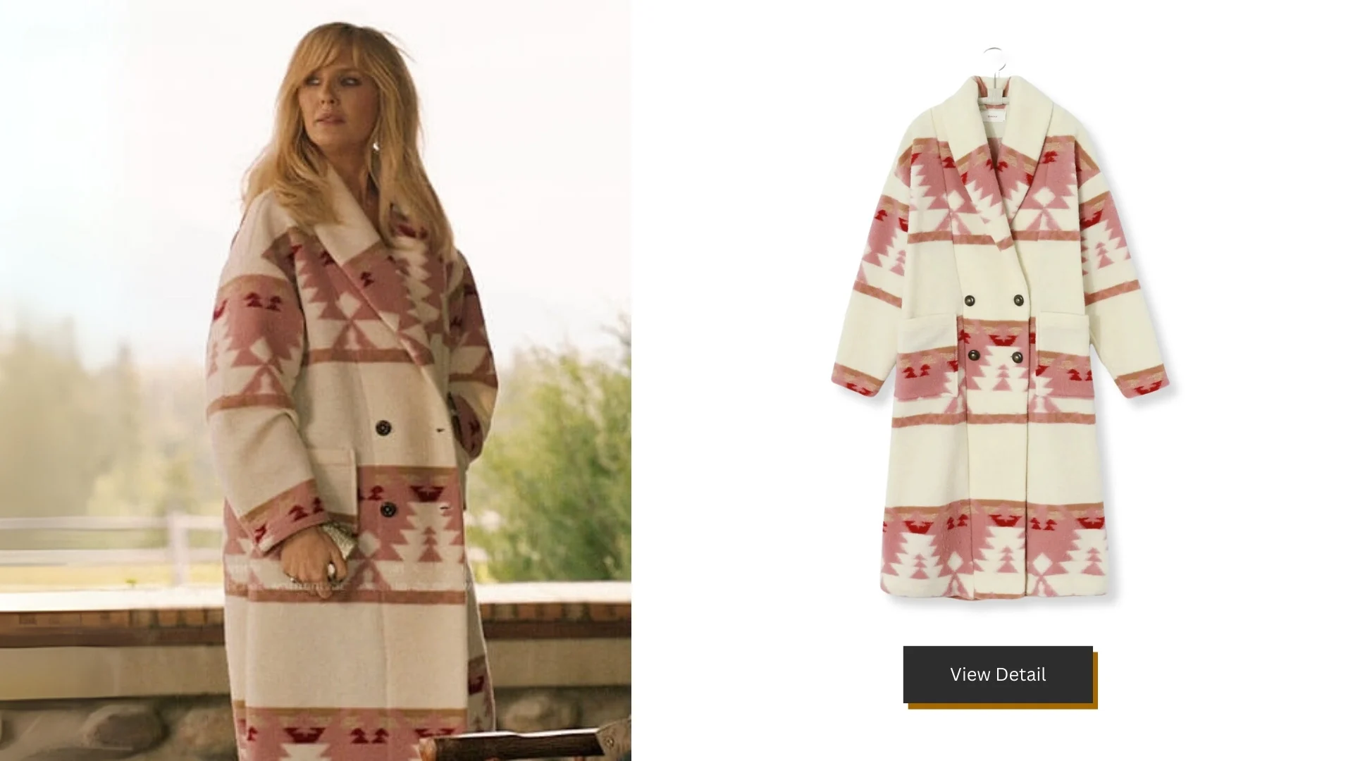 Yellowstone-Inspired Beth Dutton Pink Coat