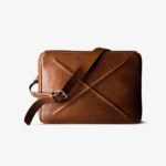 Antique Brown Leather Crossbody Messenger Bag