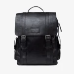 Black Horizon Leather Backpack