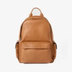 Camel Nomad Stylish Full-Grain Leather Backpack
