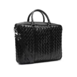 Noble Edge Black Leather Briefcase Bag