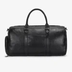 Premium Black Travel Leather Duffle