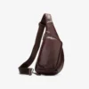 Tan Leather Crossbody Saddle Bag (2)
