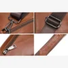 Tan Leather Crossbody Saddle Bag (3)