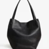 Timeless Black Carryall Leather Tote (1)