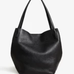 Timeless Black Carryall Leather Tote