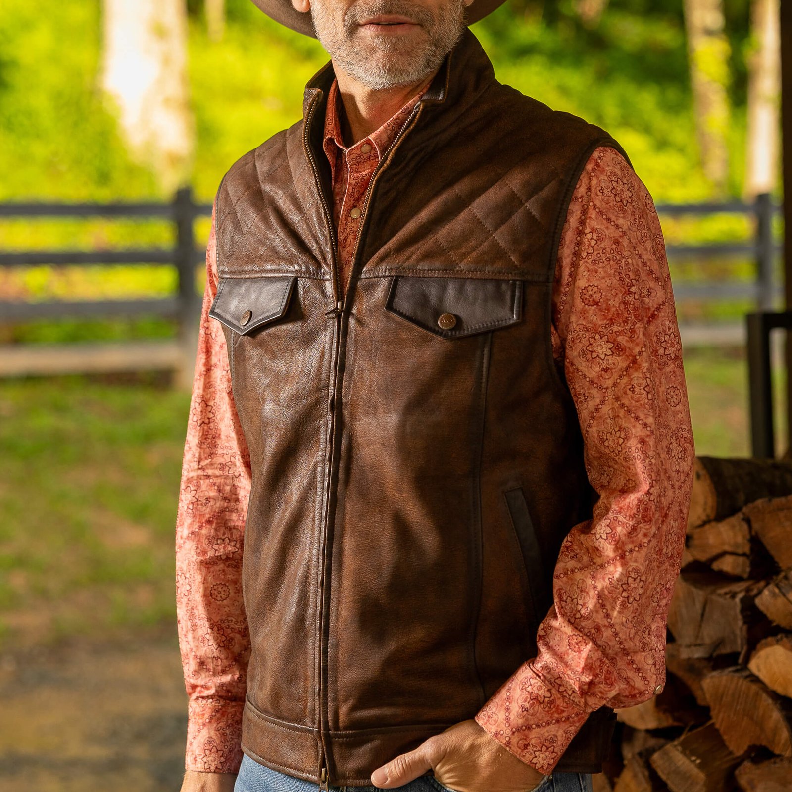 Yellowstone Leather Western Vest