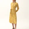 Beth Dutton-Inspired Western Flared Dress with Belt