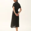 Western Elegance Cotton Dress with Schiffli Embroidery