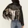 Black Thunder Studded Fringe Leather Jacket – Western Cowgirl Spirit (1)
