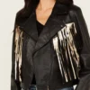 Black Thunder Studded Fringe Leather Jacket – Western Cowgirl Spirit (2)