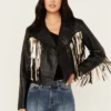 Black Thunder Studded Fringe Leather Jacket – Western Cowgirl Spirit (4)