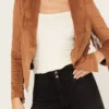 Canyon Sunset Cropped Fringe Jacket – Real Suede Western Style (2)
