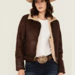 Canyon Trail Shearling Suede Jacket – Rustic Winter Western