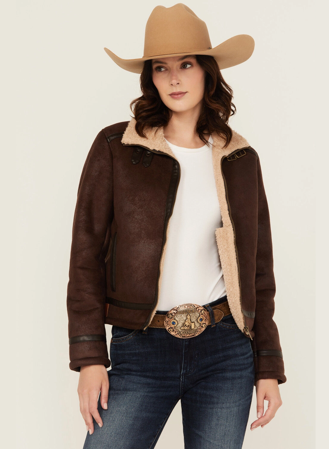 Canyon Trail Shearling Suede Jacket – Rustic Winter Western (2)