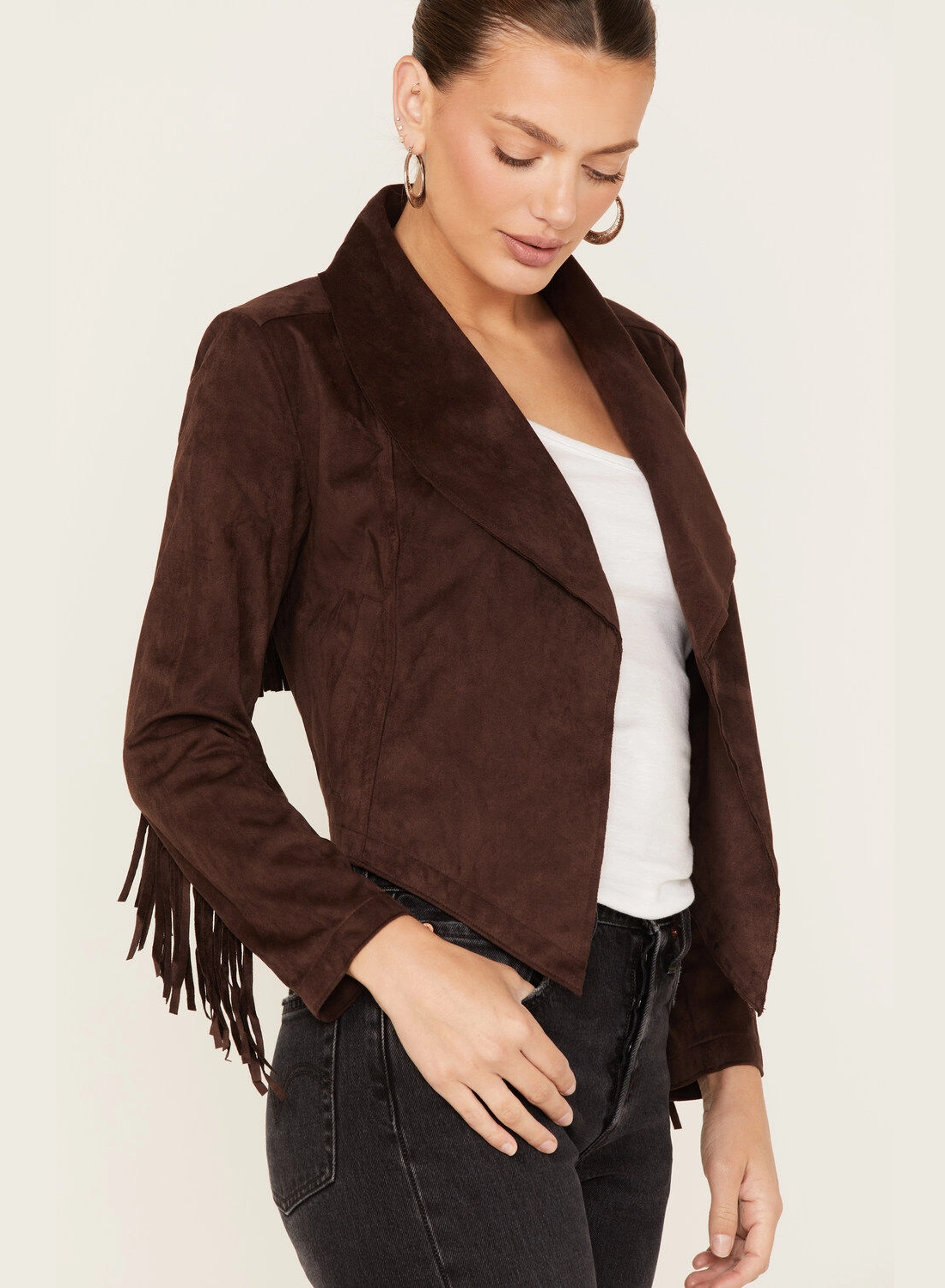 Desert Dancer Suede Fringe Jacket – Western Boho Style for Women (2)