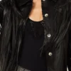 Midnight Rider Fringe Leather Shacket – Black Western Edge (1)