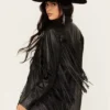 Midnight Rider Fringe Leather Shacket – Black Western Edge (3)