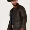 Outlaw Edge Leather Jacket – Black & Brown Western Style (3)