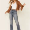 Prairie Belle Real Suede Fringe Jacket – Beige Western Cowgirl Style (4)