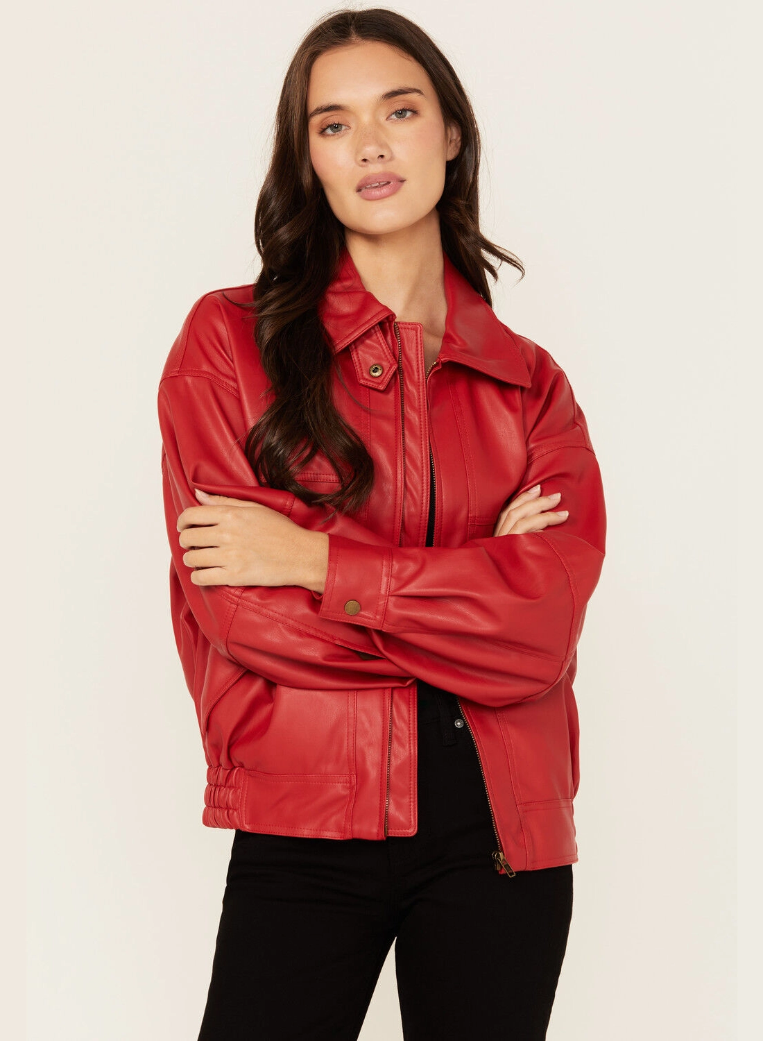 Scarlet Range Leather Jacket – Bold Western Red (3)