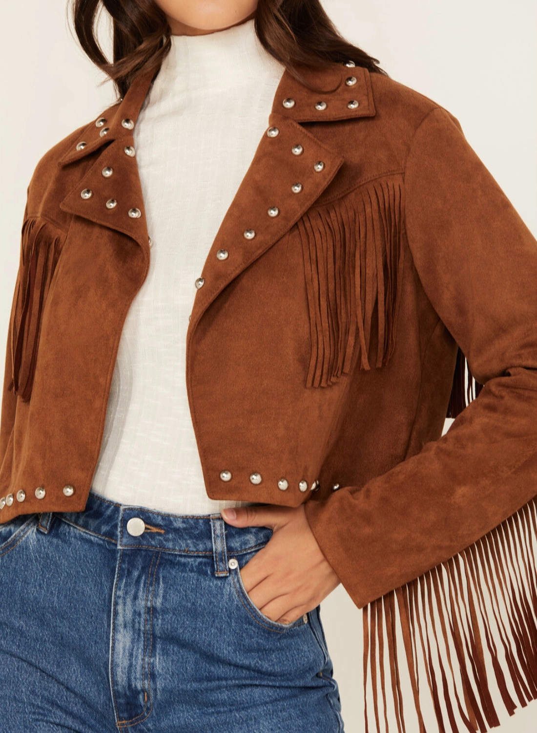 Sierra Mist Suede Jacket – Soft Western Elegance for Women (4)