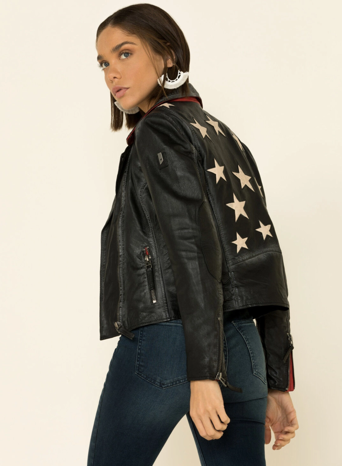 Starlight Rider Black Leather Jacket – Western Star Design (1)