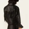 Wild Raven Oversized Fringe Jacket – Black Leather Western Look (1)