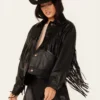Wild Raven Oversized Fringe Jacket – Black Leather Western Look (3)
