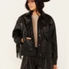 Wild Raven Oversized Fringe Jacket – Black Leather Western Look (4)