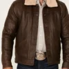 Wrangler Trailblazer Sherpa-Lined Leather Jacket – Vintage Western Warmth (1)