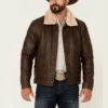 Wrangler Trailblazer Sherpa-Lined Leather Jacket – Vintage Western Warmth (2)