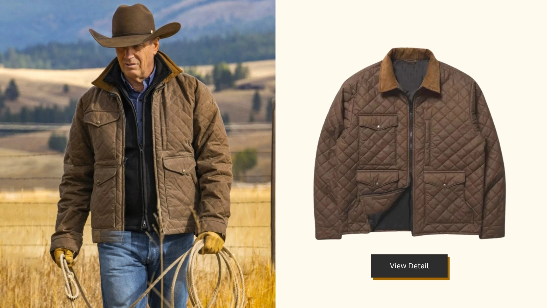 Yellowstone John Dutton Brown Jacket - The Western Apparel