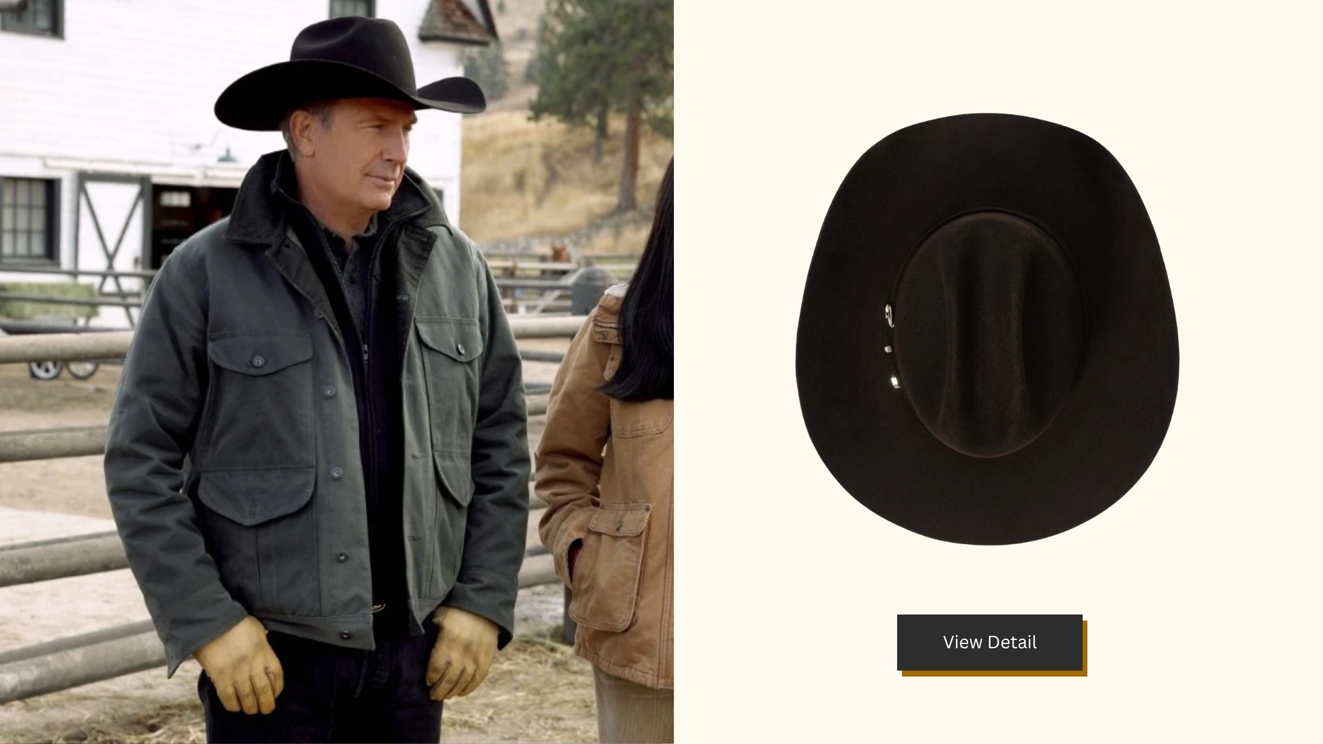 Yellowstone John Dutton Cowboy Wool Hat